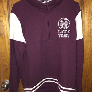 PINK quarter-zip hoodie